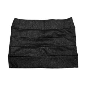Medium Women's Black Sparkly Glitter Mini Skirt